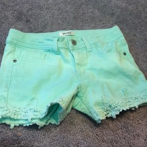 Teal shorts